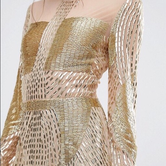 ASOS Dresses & Skirts - ASOS Maya Gold Embellished Mini Dress